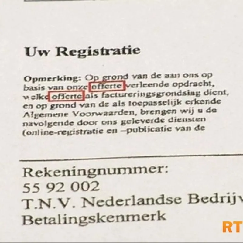Opgepast voor acquisitiefraude!